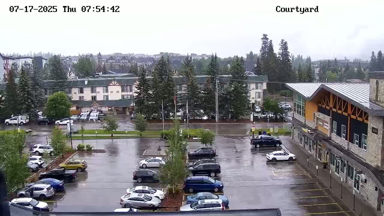 Canmore City Skyline & Alberta Rocky Mountains View Live Cam -  Canmore, Alberta's Rockies, Alberta, Canada