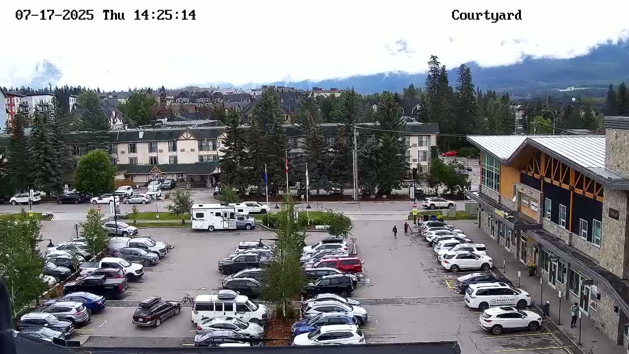 Canmore City Skyline & Alberta Rocky Mountains View Live Cam -  Canmore, Alberta's Rockies, Alberta, Canada