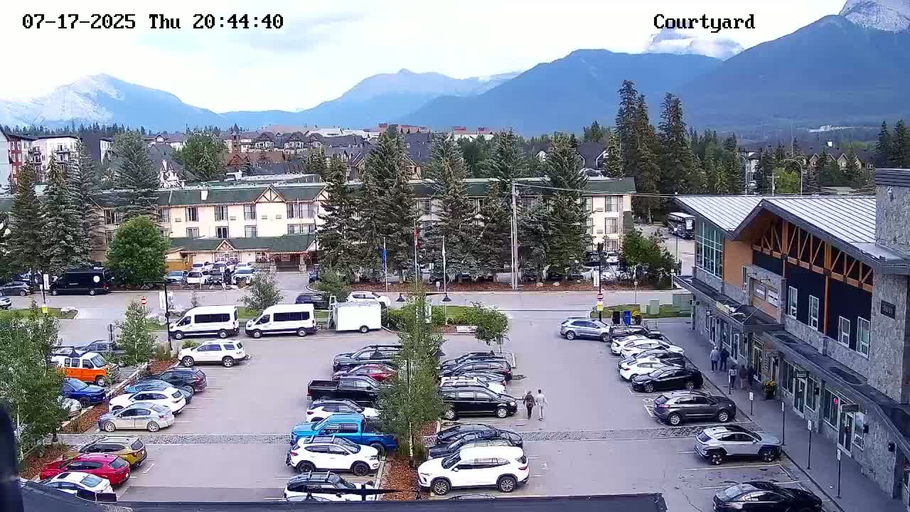 Canmore City Skyline & Alberta Rocky Mountains View Live Cam -  Canmore, Alberta's Rockies, Alberta, Canada