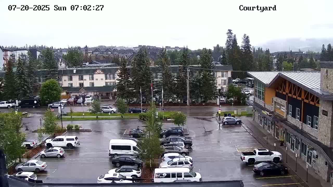 Canmore City Skyline & Alberta Rocky Mountains View Live Cam -  Canmore, Alberta's Rockies, Alberta, Canada