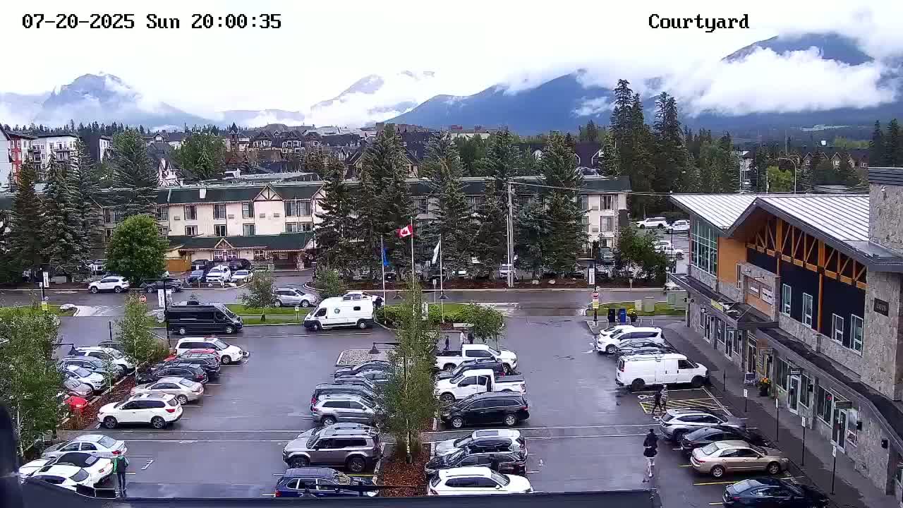 Canmore City Skyline & Alberta Rocky Mountains View Live Cam -  Canmore, Alberta's Rockies, Alberta, Canada