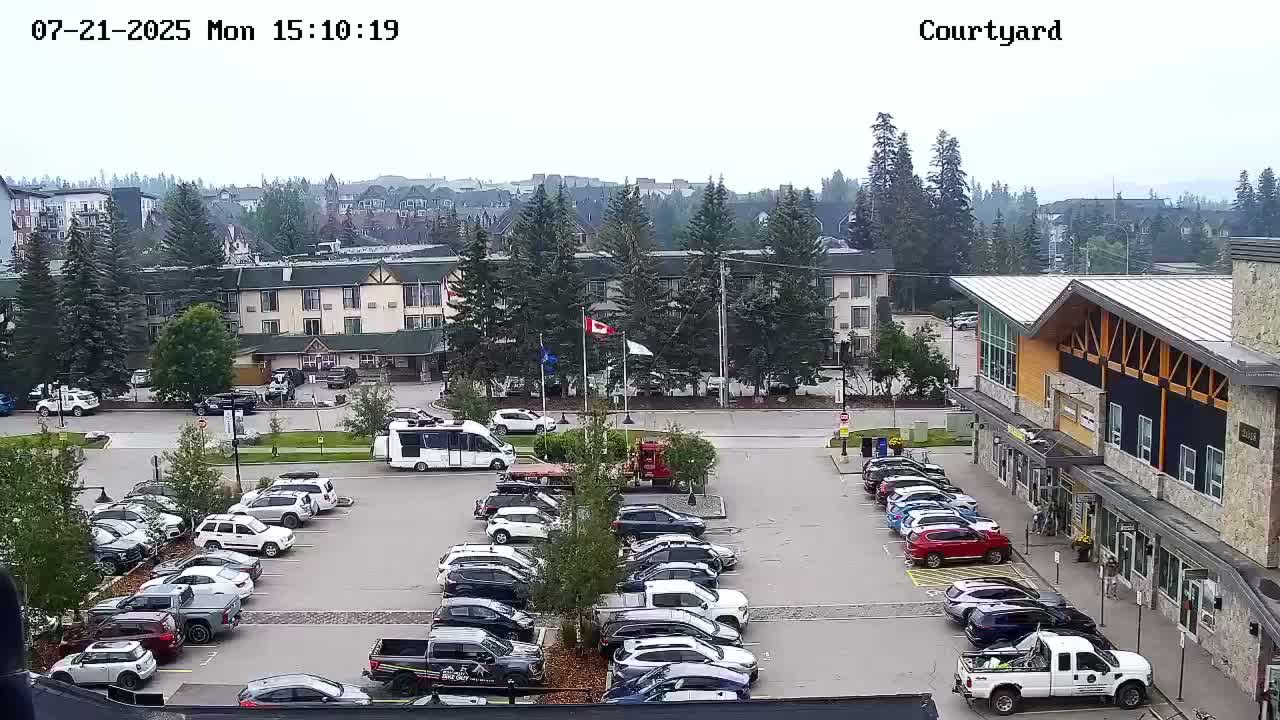 Canmore City Skyline & Alberta Rocky Mountains View Live Cam -  Canmore, Alberta's Rockies, Alberta, Canada