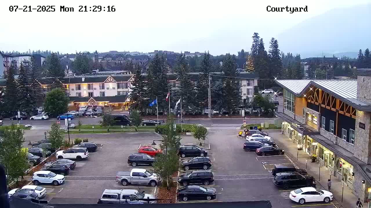 Canmore City Skyline & Alberta Rocky Mountains View Live Cam -  Canmore, Alberta's Rockies, Alberta, Canada