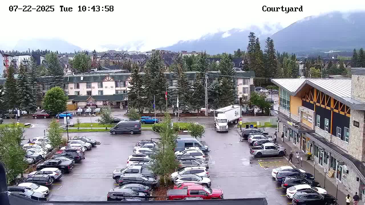 Canmore City Skyline & Alberta Rocky Mountains View Live Cam -  Canmore, Alberta's Rockies, Alberta, Canada