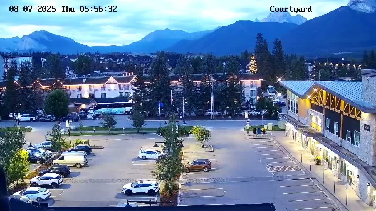 Canmore City Skyline & Alberta Rocky Mountains View Live Cam -  Canmore, Alberta's Rockies, Alberta, Canada