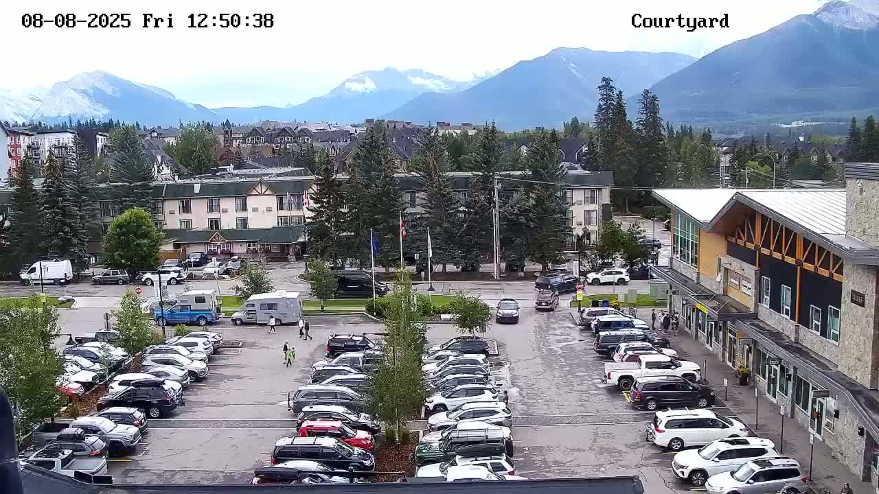 Canmore City Skyline & Alberta Rocky Mountains View Live Cam -  Canmore, Alberta's Rockies, Alberta, Canada