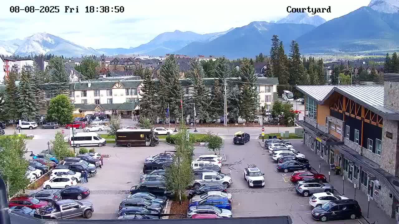 Canmore City Skyline & Alberta Rocky Mountains View Live Cam -  Canmore, Alberta's Rockies, Alberta, Canada