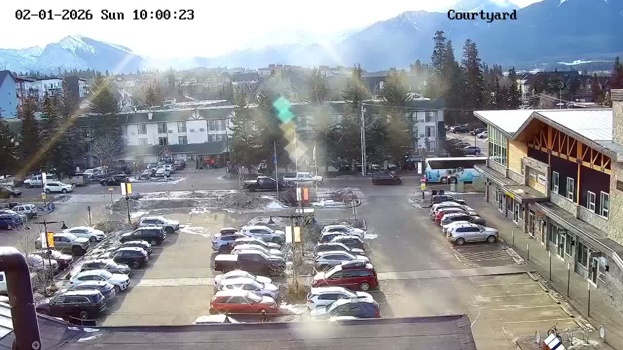 Canmore City Skyline & Alberta Rocky Mountains View Live Cam -  Canmore, Alberta's Rockies, Alberta, Canada
