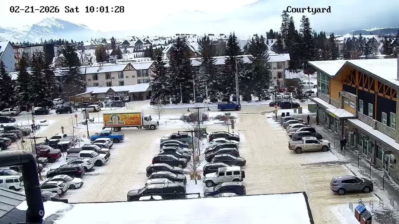 Canmore City Skyline & Alberta Rocky Mountains View Live Cam -  Canmore, Alberta's Rockies, Alberta, Canada