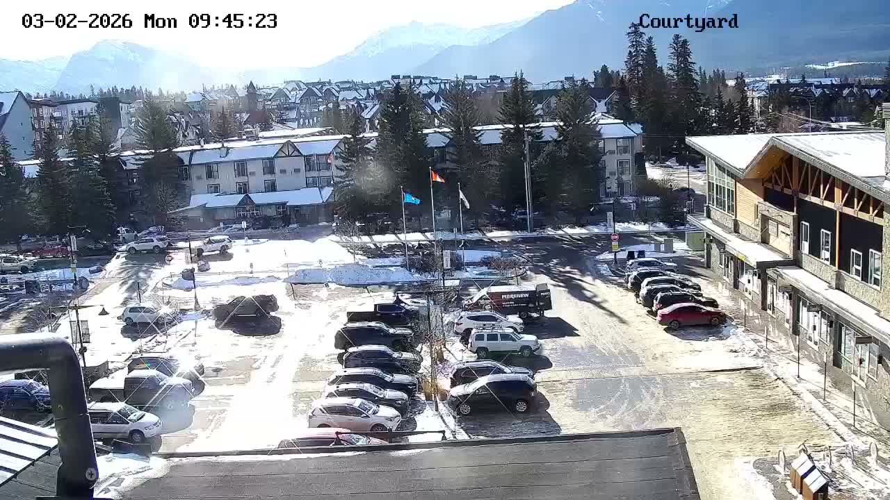 Canmore City Skyline & Alberta Rocky Mountains View Live Cam -  Canmore, Alberta's Rockies, Alberta, Canada