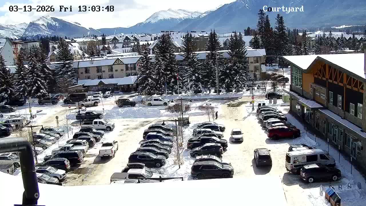 Canmore City Skyline & Alberta Rocky Mountains View Live Cam -  Canmore, Alberta's Rockies, Alberta, Canada