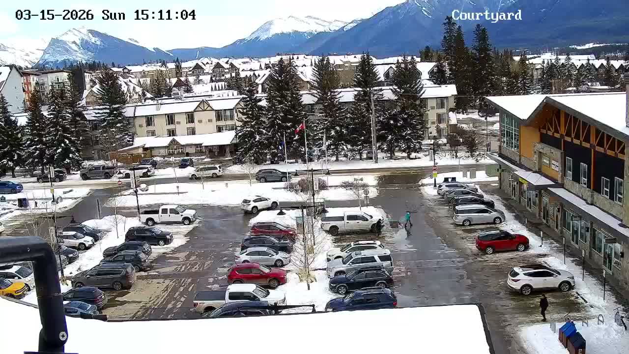 Canmore City Skyline & Alberta Rocky Mountains View Live Cam -  Canmore, Alberta's Rockies, Alberta, Canada