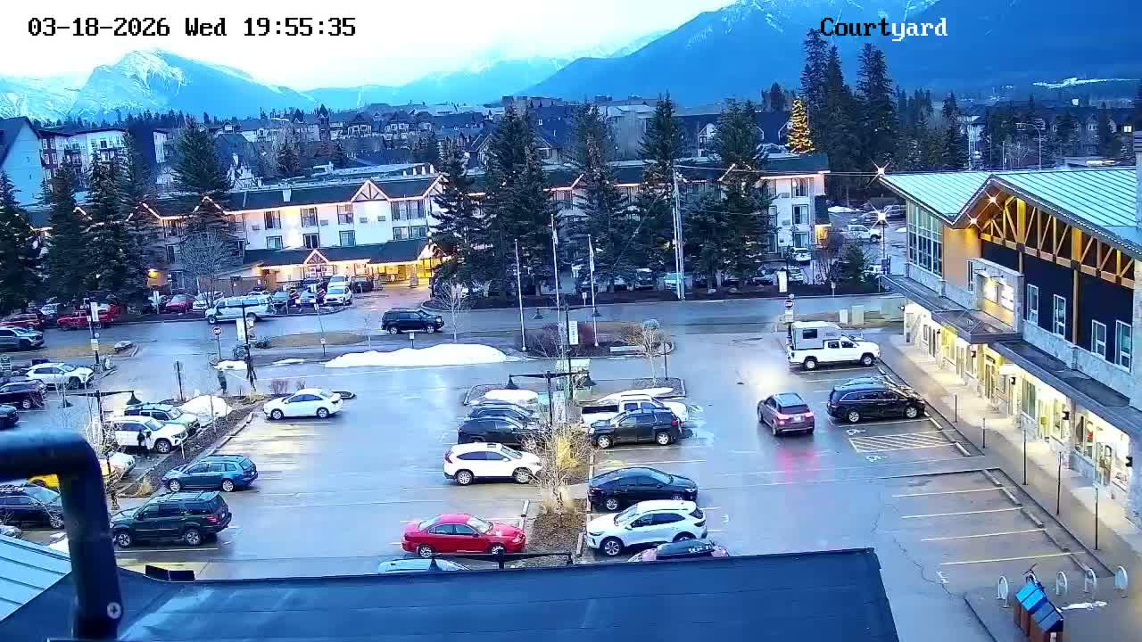 Canmore City Skyline & Alberta Rocky Mountains View Live Cam -  Canmore, Alberta's Rockies, Alberta, Canada