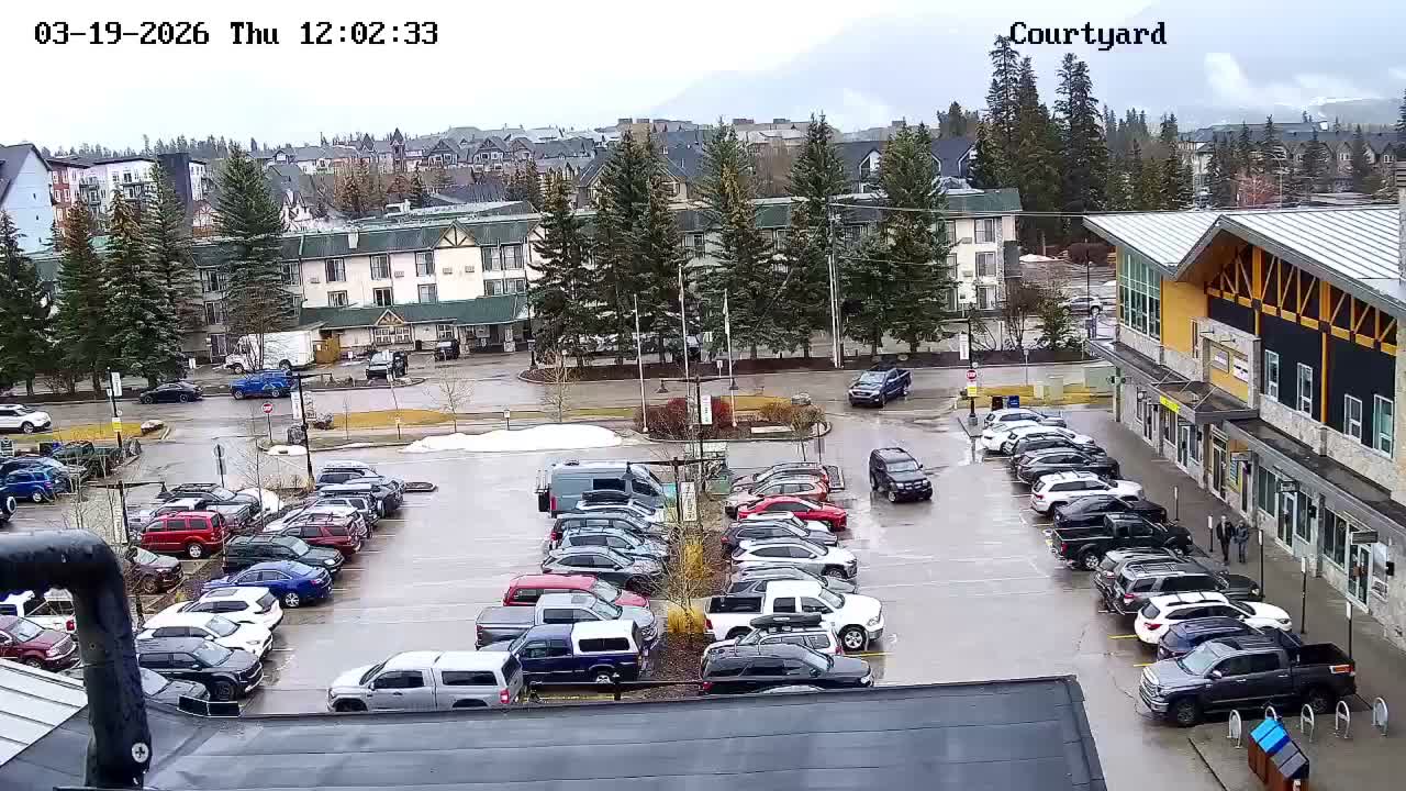 Canmore City Skyline & Alberta Rocky Mountains View Live Cam -  Canmore, Alberta's Rockies, Alberta, Canada