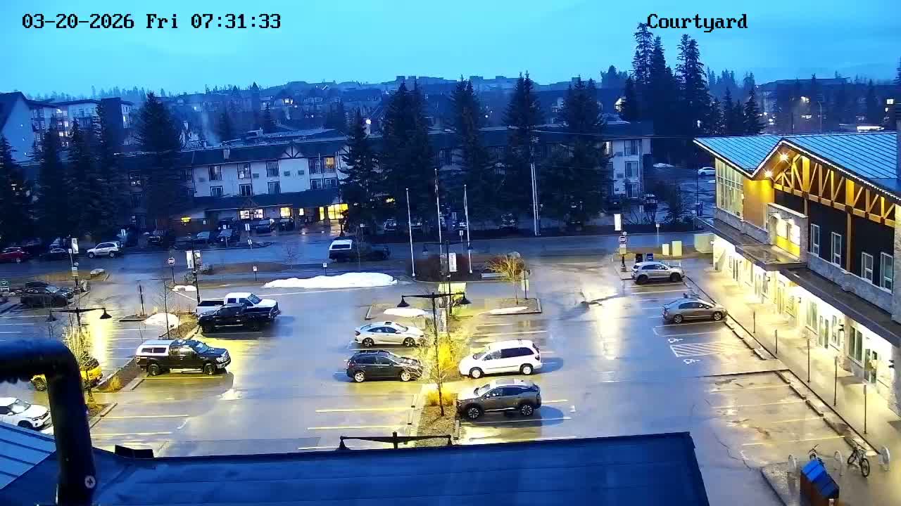 Canmore City Skyline & Alberta Rocky Mountains View Live Cam -  Canmore, Alberta's Rockies, Alberta, Canada