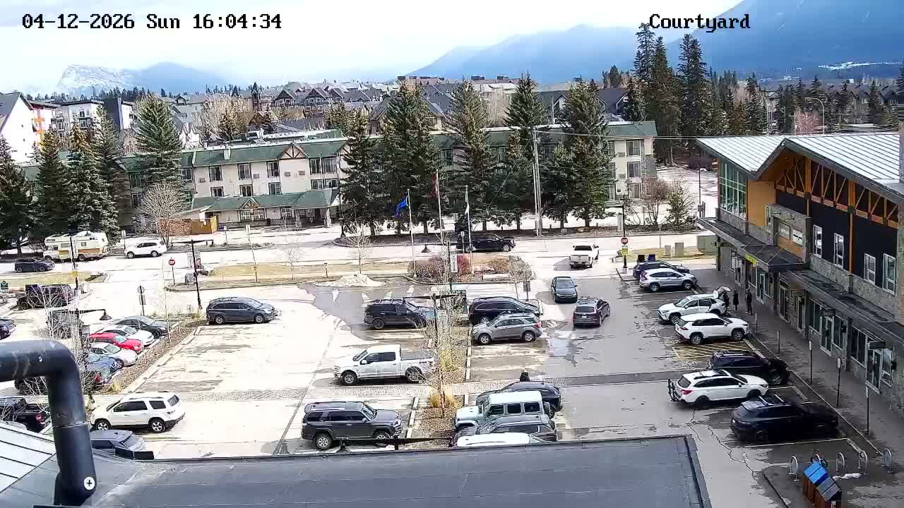 Canmore City Skyline & Alberta Rocky Mountains View Live Cam -  Canmore, Alberta's Rockies, Alberta, Canada