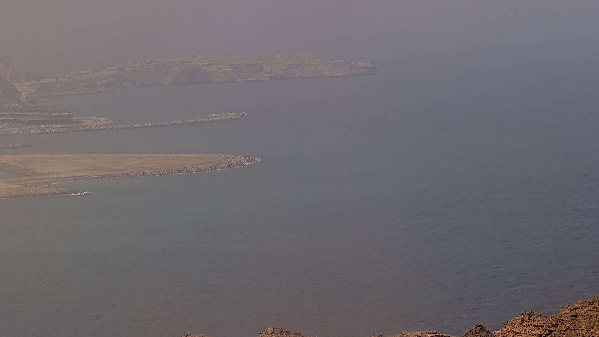 Muscat ( مسقط، عُمان، البحر والخليج من شاطئ ييتي عايدة، مسقط ) Oman Sea & Gulf from Yiti Aida Beach, Muscat Live Cam  - Yiti, Muscat, Oman