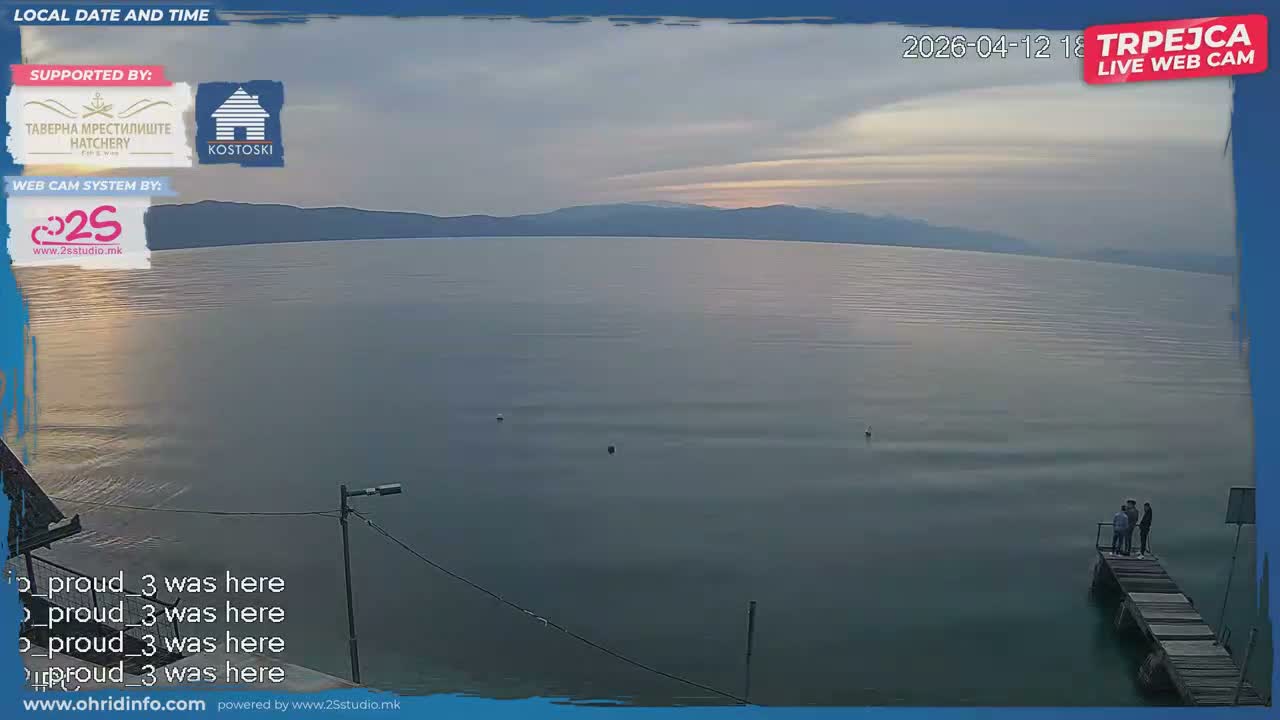Trpejca,  Jugozapaden (Southwestern) ( Југозападен (Југозападно) Брегот на Охридското Езеро од Трпејца)  Albanian Mainland & Ohrid Lake Coast from Trpejca Live Cam - Trpejca, Ohrid, Southwestern, North Macedonia