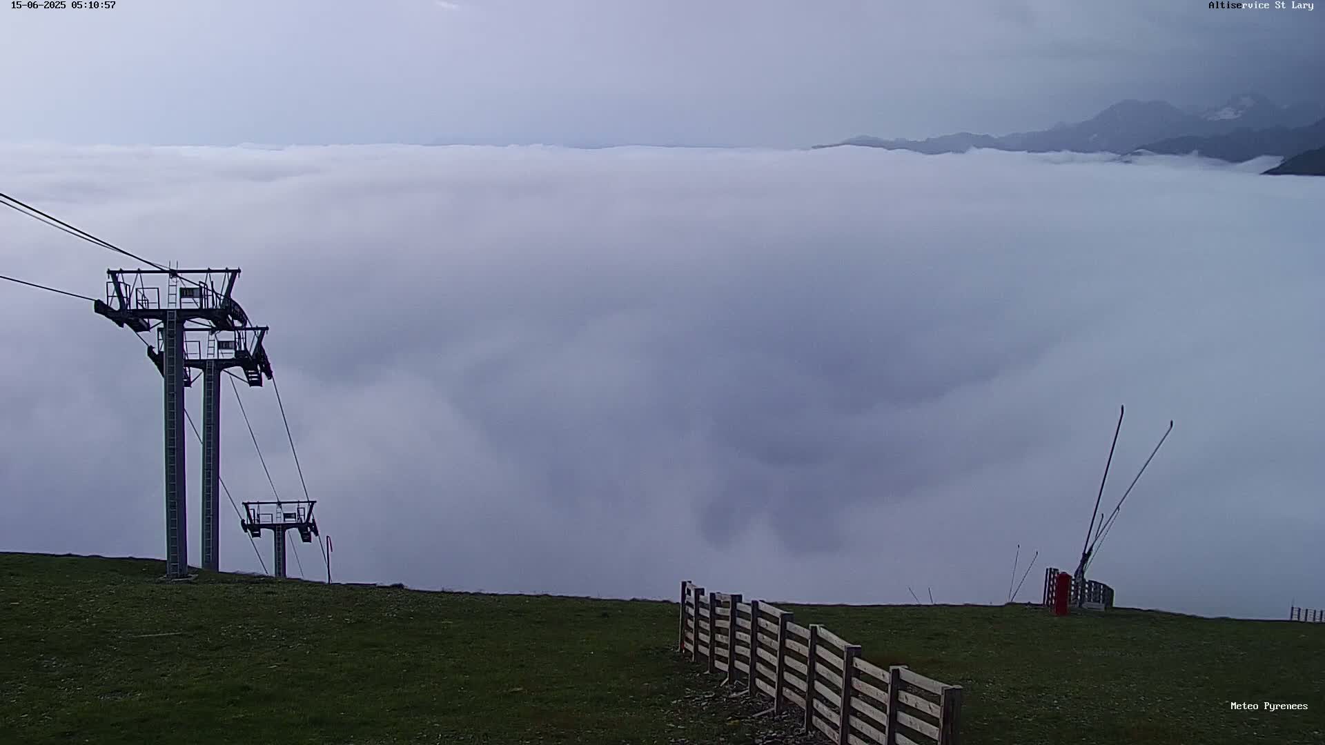 Saint-Lary-Soulan Village Skyline & Pla d'Adet Ski Slopes Live Cam - Bagnères-de-Bigorre, Hautes-Pyrénées, Occitanie, France