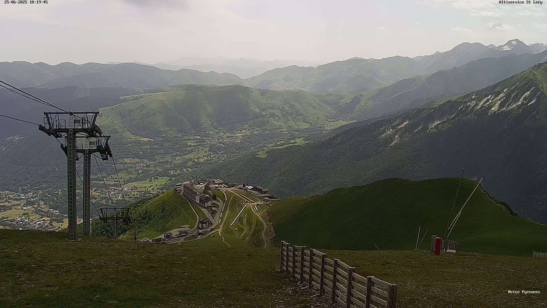 Saint-Lary-Soulan Village Skyline & Pla d'Adet Ski Slopes Live Cam - Bagnères-de-Bigorre, Hautes-Pyrénées, Occitanie, France