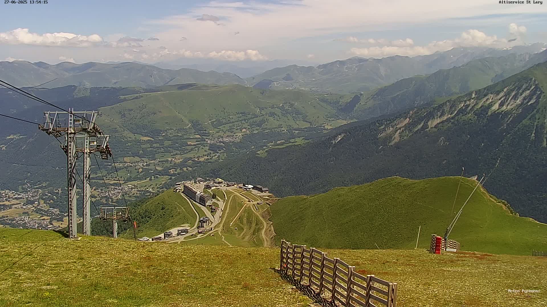 Saint-Lary-Soulan Village Skyline & Pla d'Adet Ski Slopes Live Cam - Bagnères-de-Bigorre, Hautes-Pyrénées, Occitanie, France