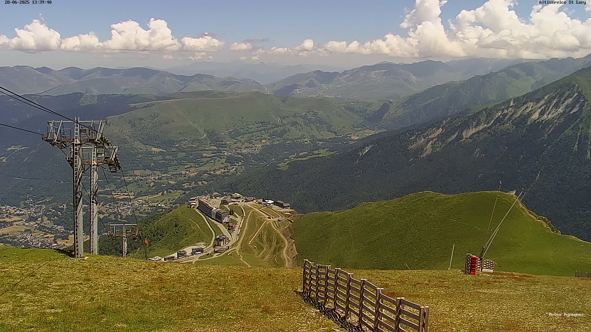 Saint-Lary-Soulan Village Skyline & Pla d'Adet Ski Slopes Live Cam - Bagnères-de-Bigorre, Hautes-Pyrénées, Occitanie, France