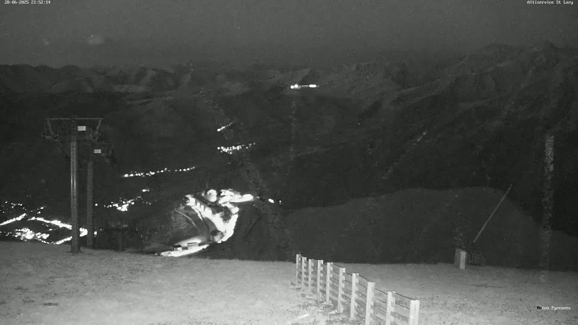 Saint-Lary-Soulan Village Skyline & Pla d'Adet Ski Slopes Live Cam - Bagnères-de-Bigorre, Hautes-Pyrénées, Occitanie, France
