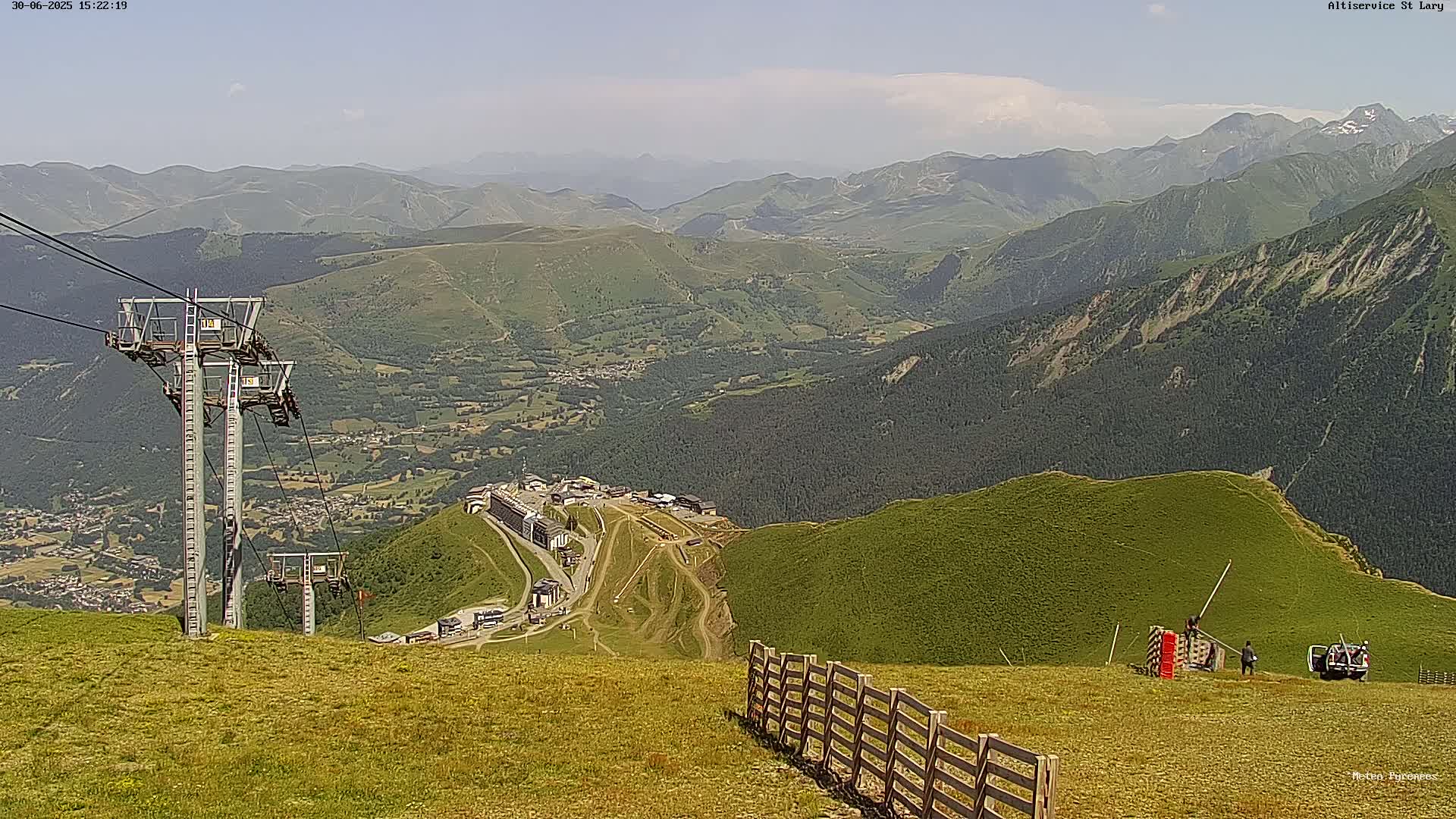 Saint-Lary-Soulan Village Skyline & Pla d'Adet Ski Slopes Live Cam - Bagnères-de-Bigorre, Hautes-Pyrénées, Occitanie, France