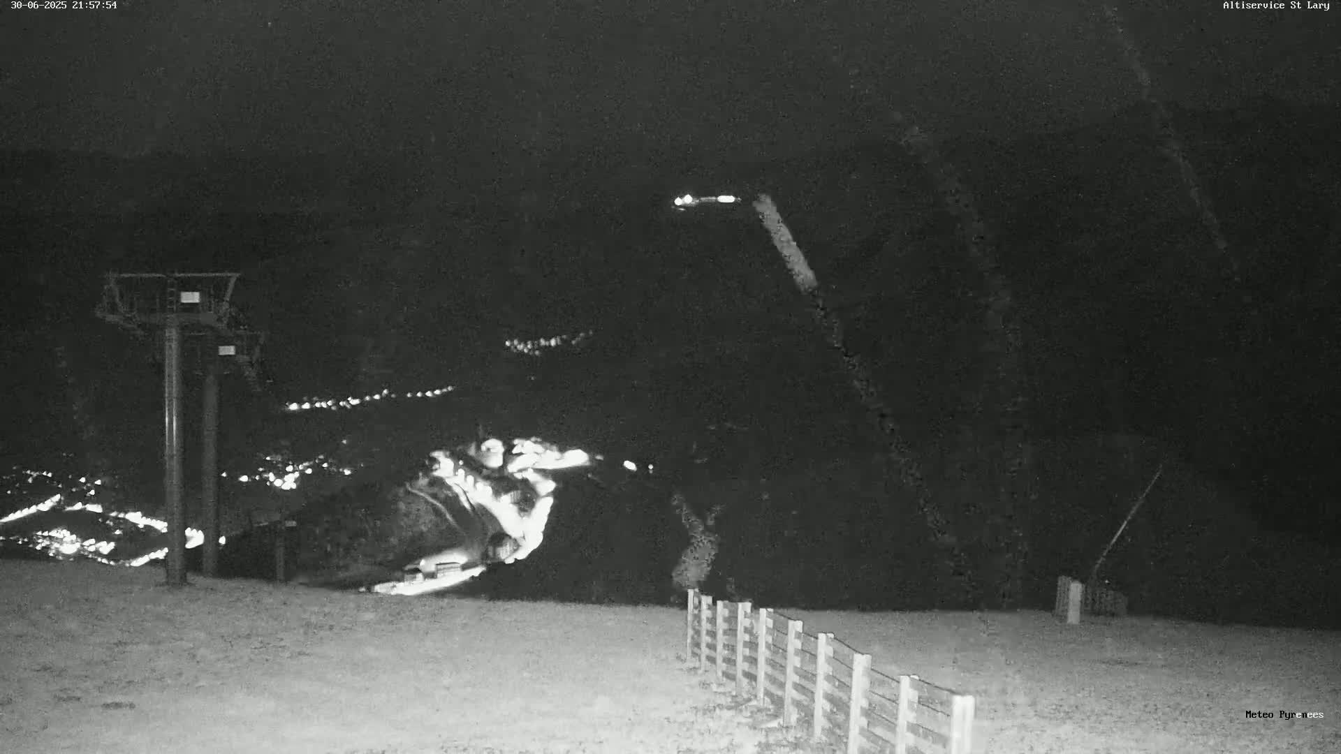 Saint-Lary-Soulan Village Skyline & Pla d'Adet Ski Slopes Live Cam - Bagnères-de-Bigorre, Hautes-Pyrénées, Occitanie, France
