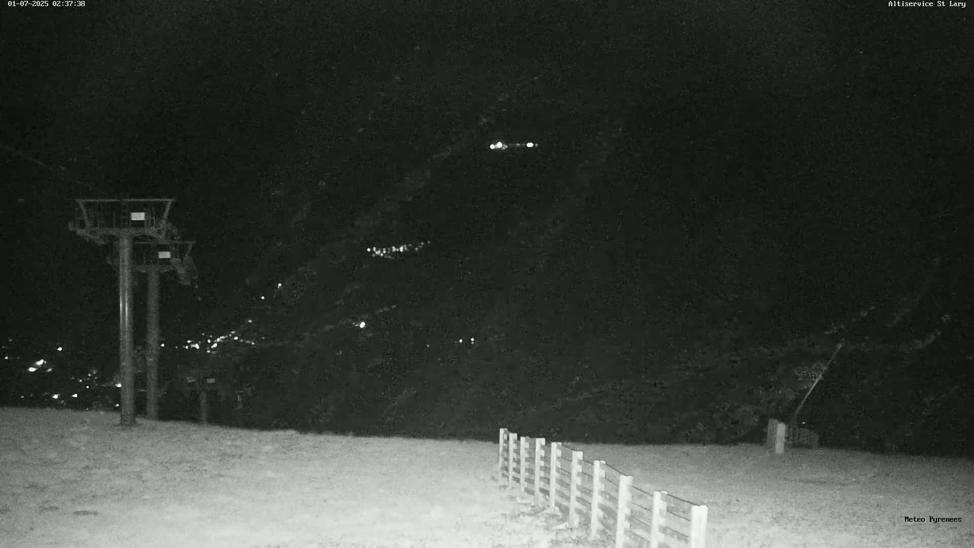 Saint-Lary-Soulan Village Skyline & Pla d'Adet Ski Slopes Live Cam - Bagnères-de-Bigorre, Hautes-Pyrénées, Occitanie, France