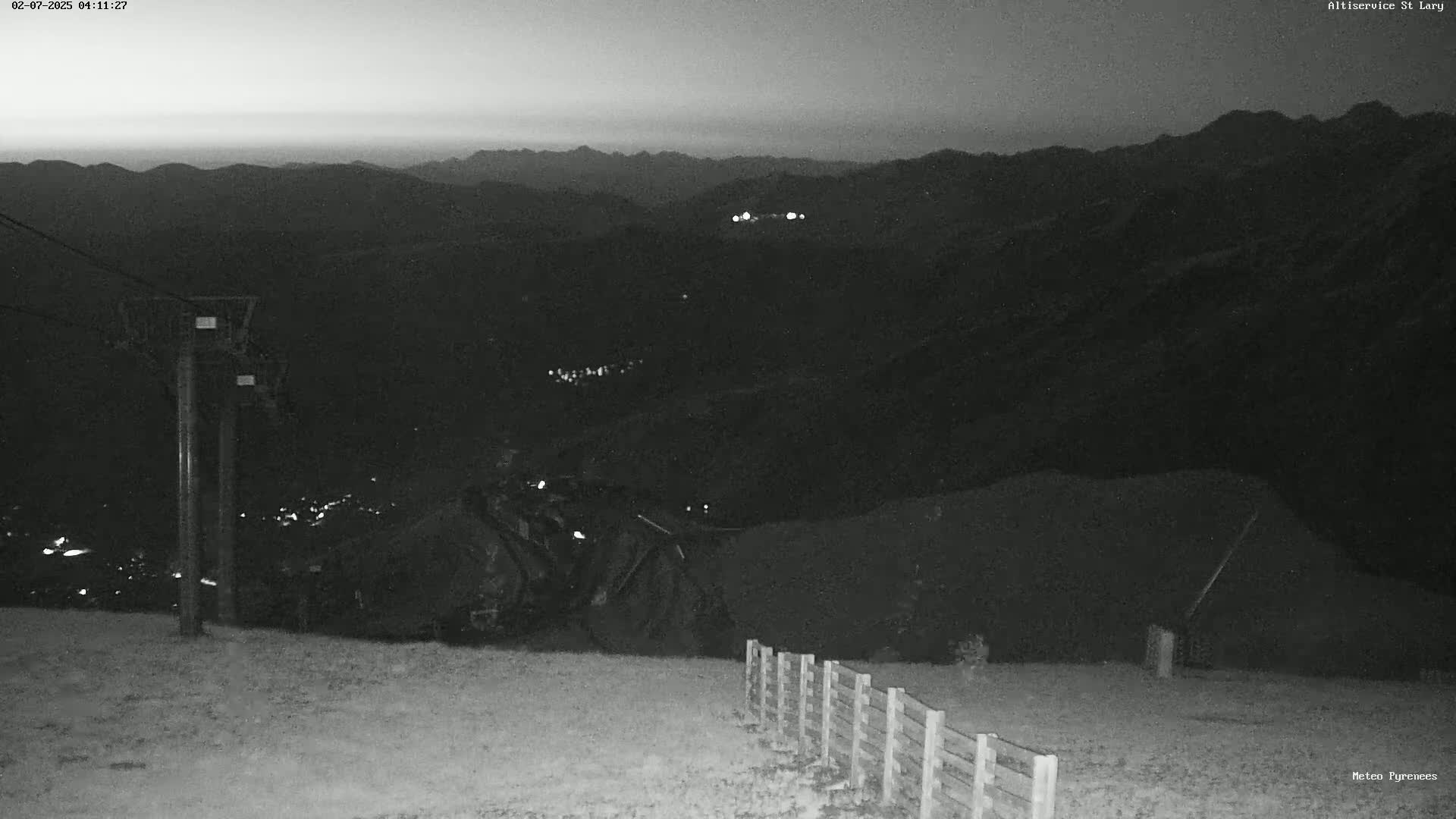 Saint-Lary-Soulan Village Skyline & Pla d'Adet Ski Slopes Live Cam - Bagnères-de-Bigorre, Hautes-Pyrénées, Occitanie, France
