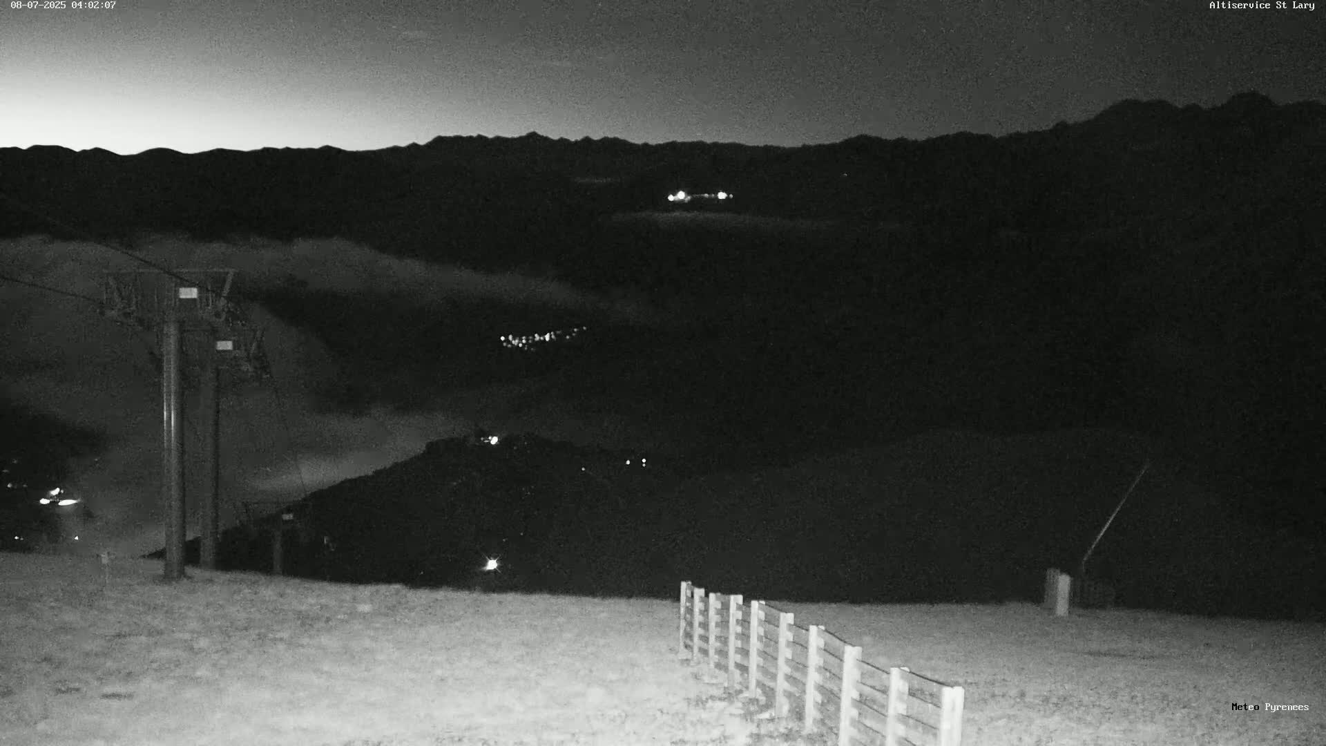Saint-Lary-Soulan Village Skyline & Pla d'Adet Ski Slopes Live Cam - Bagnères-de-Bigorre, Hautes-Pyrénées, Occitanie, France