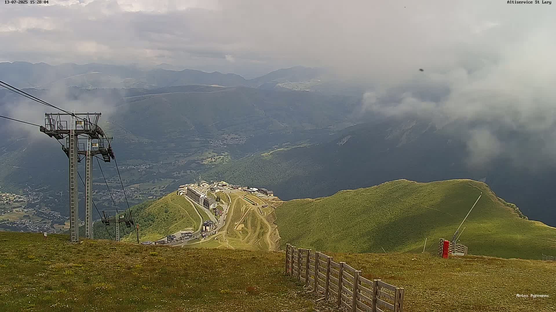 Saint-Lary-Soulan Village Skyline & Pla d'Adet Ski Slopes Live Cam - Bagnères-de-Bigorre, Hautes-Pyrénées, Occitanie, France