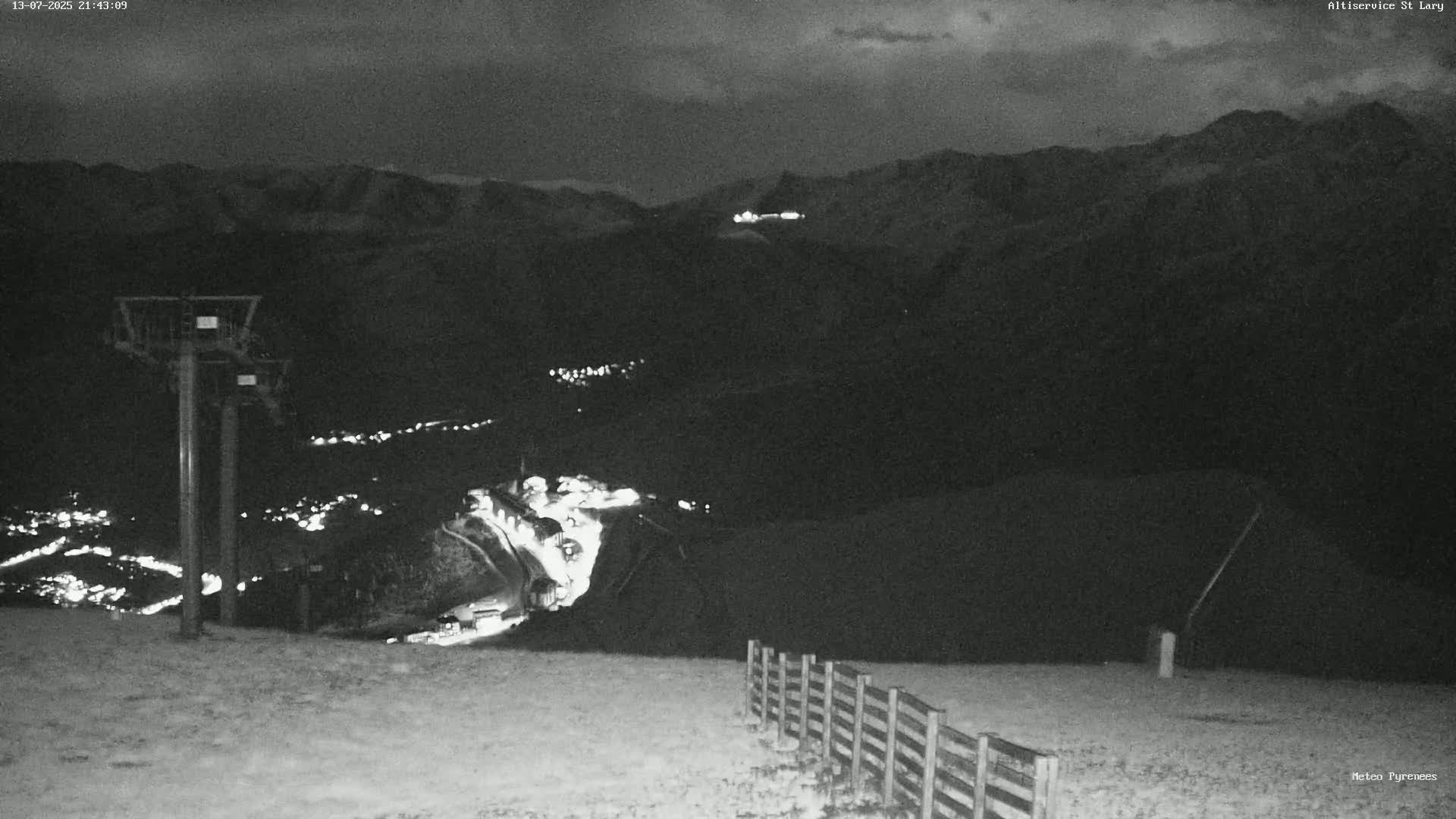 Saint-Lary-Soulan Village Skyline & Pla d'Adet Ski Slopes Live Cam - Bagnères-de-Bigorre, Hautes-Pyrénées, Occitanie, France