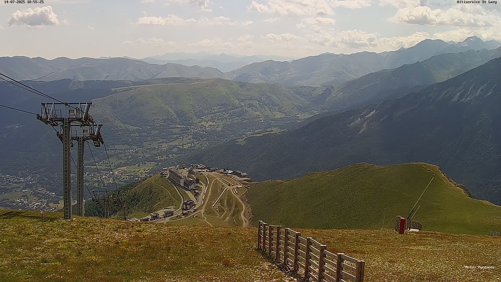 Saint-Lary-Soulan Village Skyline & Pla d'Adet Ski Slopes Live Cam - Bagnères-de-Bigorre, Hautes-Pyrénées, Occitanie, France