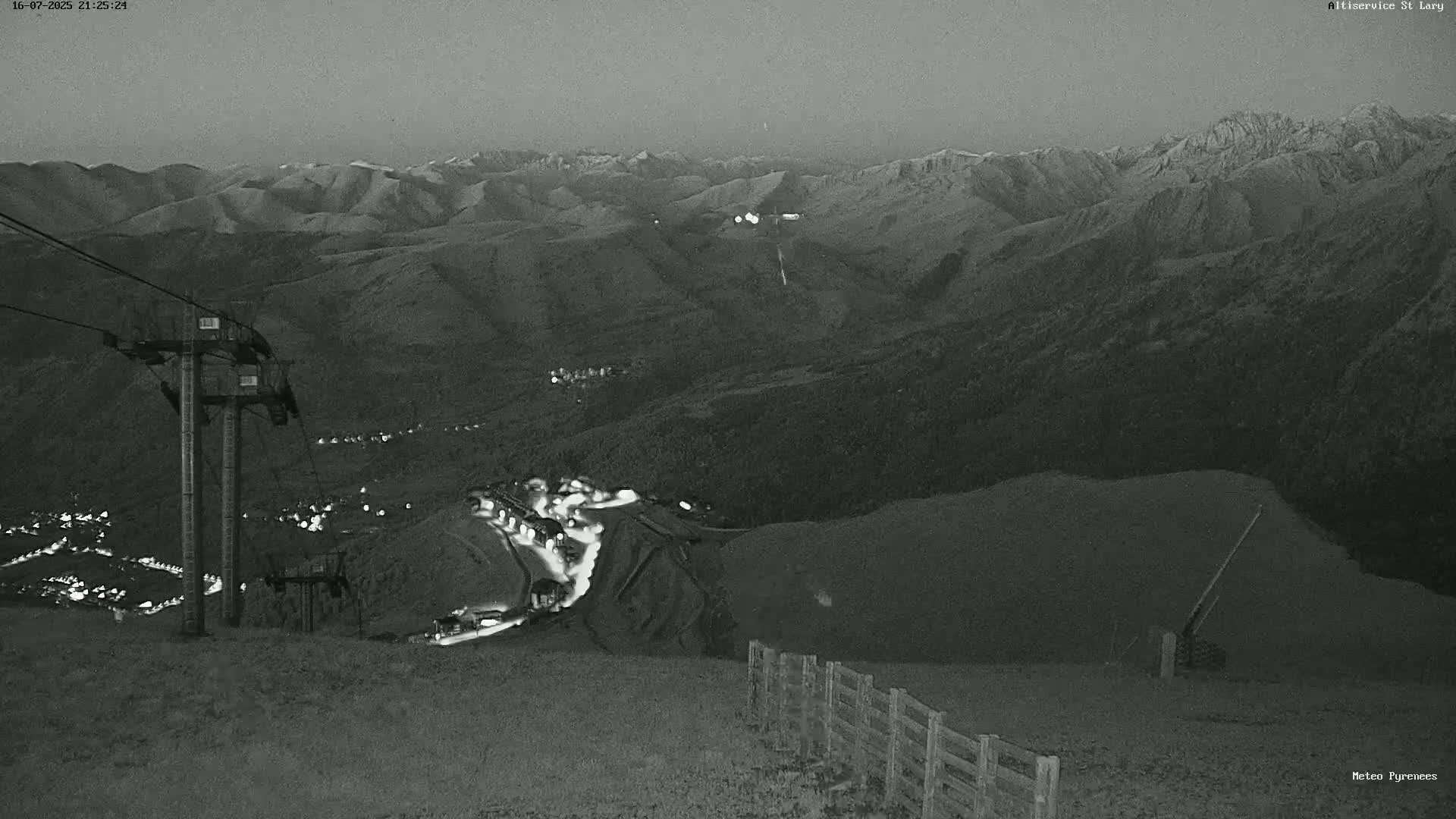 Saint-Lary-Soulan Village Skyline & Pla d'Adet Ski Slopes Live Cam - Bagnères-de-Bigorre, Hautes-Pyrénées, Occitanie, France
