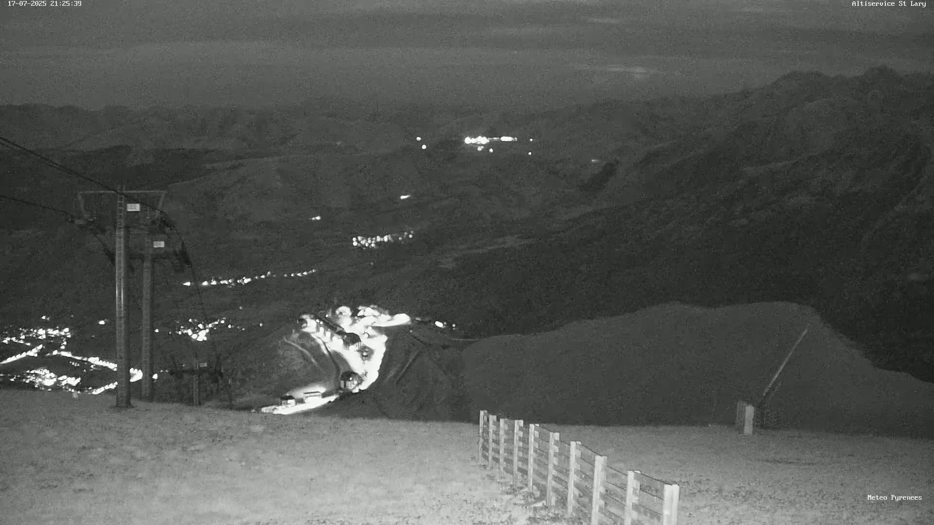 Saint-Lary-Soulan Village Skyline & Pla d'Adet Ski Slopes Live Cam - Bagnères-de-Bigorre, Hautes-Pyrénées, Occitanie, France