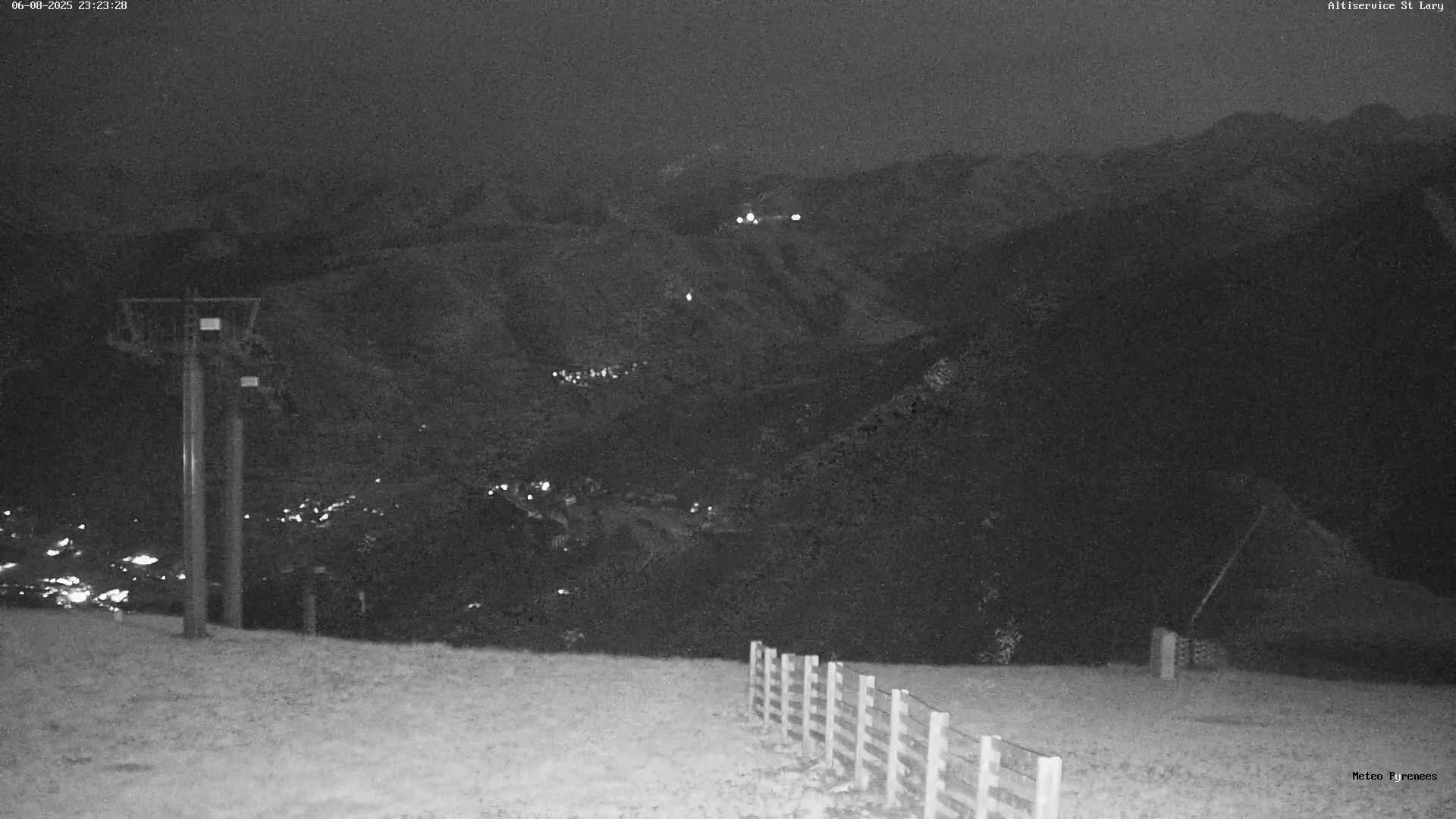 Saint-Lary-Soulan Village Skyline & Pla d'Adet Ski Slopes Live Cam - Bagnères-de-Bigorre, Hautes-Pyrénées, Occitanie, France