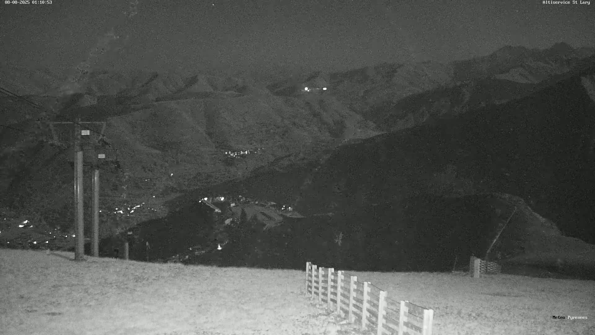 Saint-Lary-Soulan Village Skyline & Pla d'Adet Ski Slopes Live Cam - Bagnères-de-Bigorre, Hautes-Pyrénées, Occitanie, France