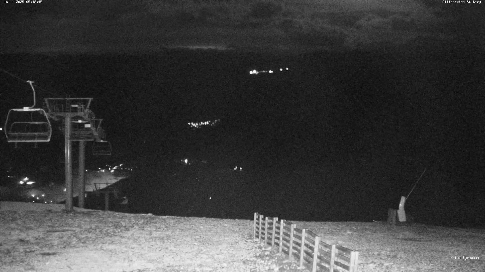 Saint-Lary-Soulan Village Skyline & Pla d'Adet Ski Slopes Live Cam - Bagnères-de-Bigorre, Hautes-Pyrénées, Occitanie, France