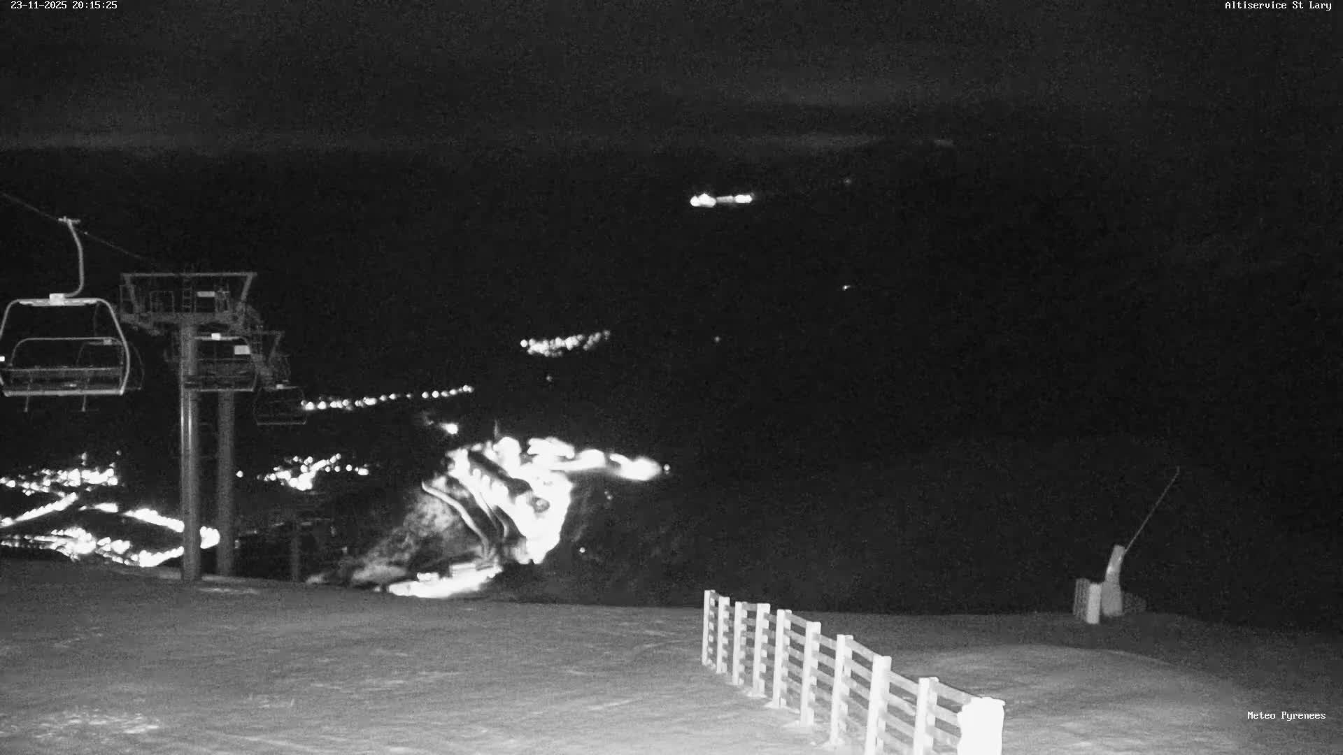 Saint-Lary-Soulan Village Skyline & Pla d'Adet Ski Slopes Live Cam - Bagnères-de-Bigorre, Hautes-Pyrénées, Occitanie, France