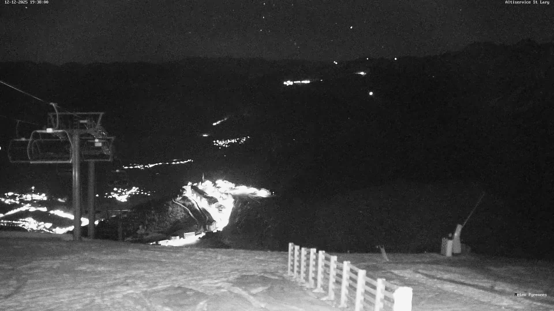 Saint-Lary-Soulan Village Skyline & Pla d'Adet Ski Slopes Live Cam - Bagnères-de-Bigorre, Hautes-Pyrénées, Occitanie, France