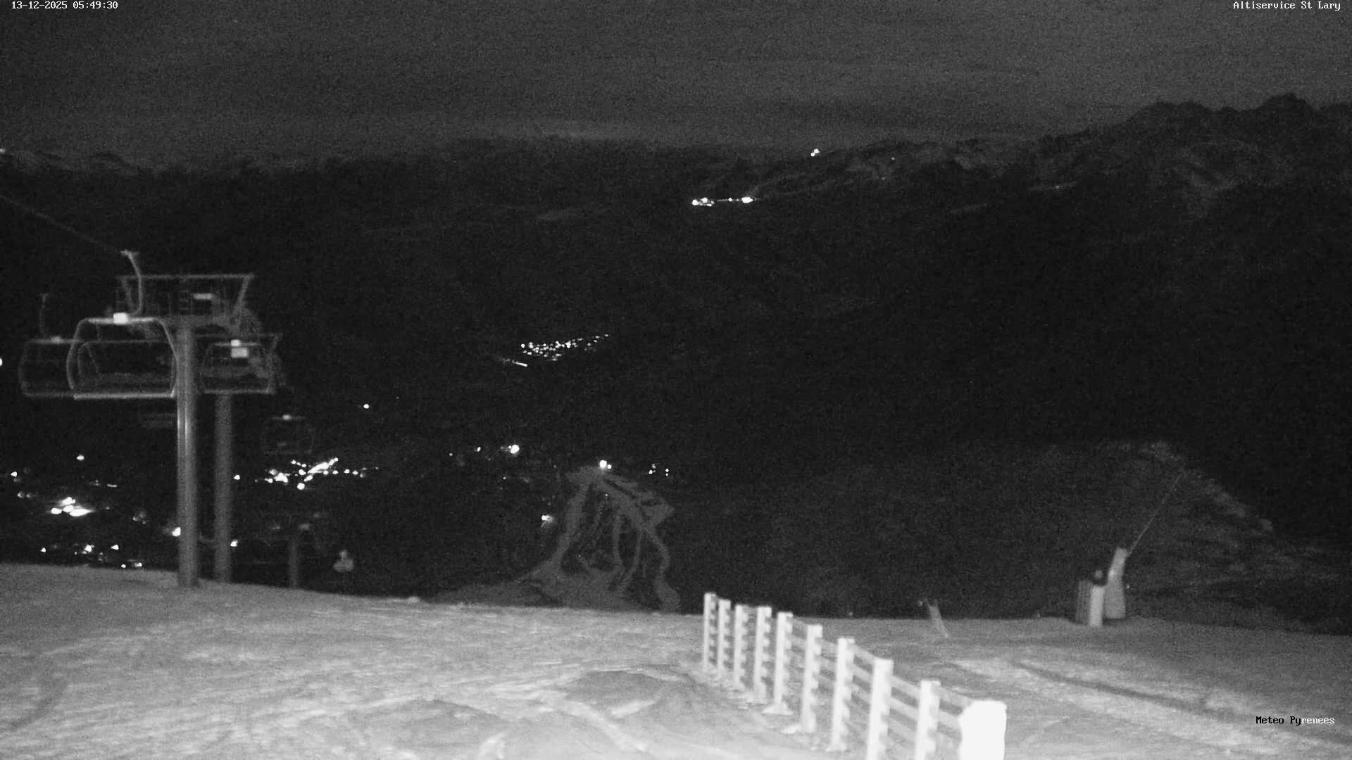 Saint-Lary-Soulan Village Skyline & Pla d'Adet Ski Slopes Live Cam - Bagnères-de-Bigorre, Hautes-Pyrénées, Occitanie, France