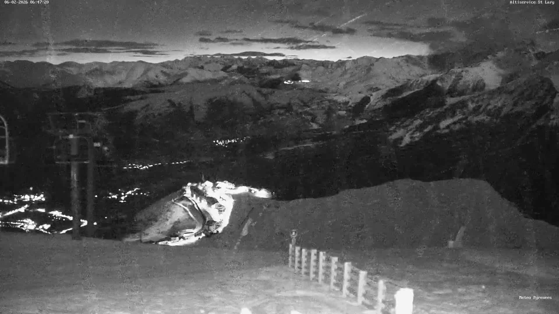 Saint-Lary-Soulan Village Skyline & Pla d'Adet Ski Slopes Live Cam - Bagnères-de-Bigorre, Hautes-Pyrénées, Occitanie, France