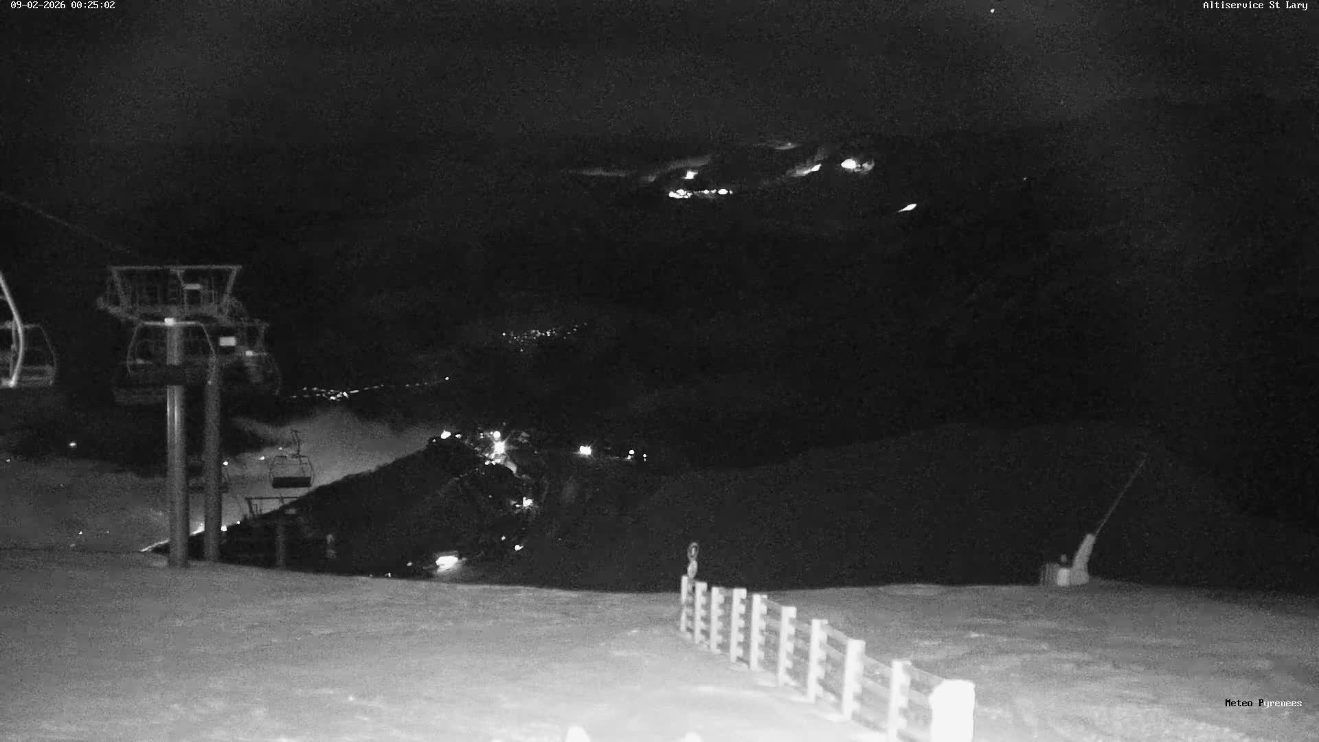 Saint-Lary-Soulan Village Skyline & Pla d'Adet Ski Slopes Live Cam - Bagnères-de-Bigorre, Hautes-Pyrénées, Occitanie, France