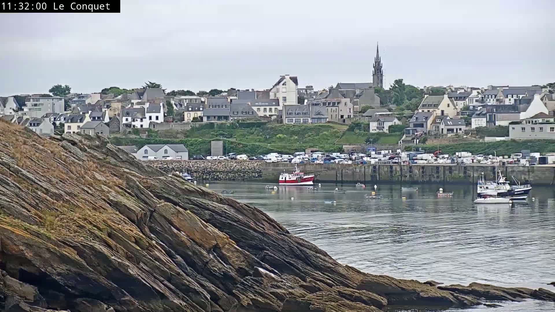 Le Conquet Village & Marine Skyline Live Cam - Brest, Finistère, Bretagne, France