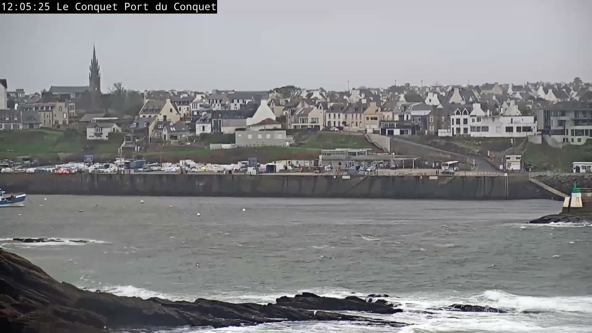Le Conquet Village & Marine Skyline Live Cam - Brest, Finistère, Bretagne, France