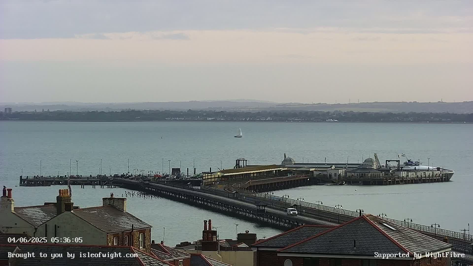 Ryde Pier & Island Line Railway Skyline Live Cam -Isle Of Wight, South East, England, United Kingdom 
