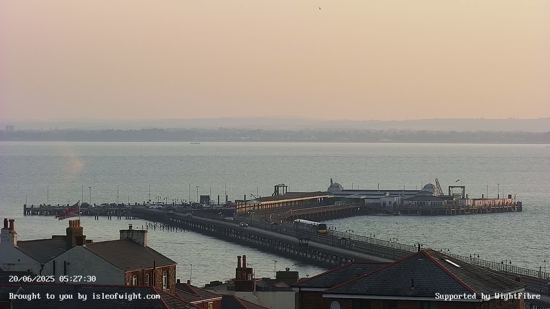 Ryde Pier & Island Line Railway Skyline Live Cam -Isle Of Wight, South East, England, United Kingdom 