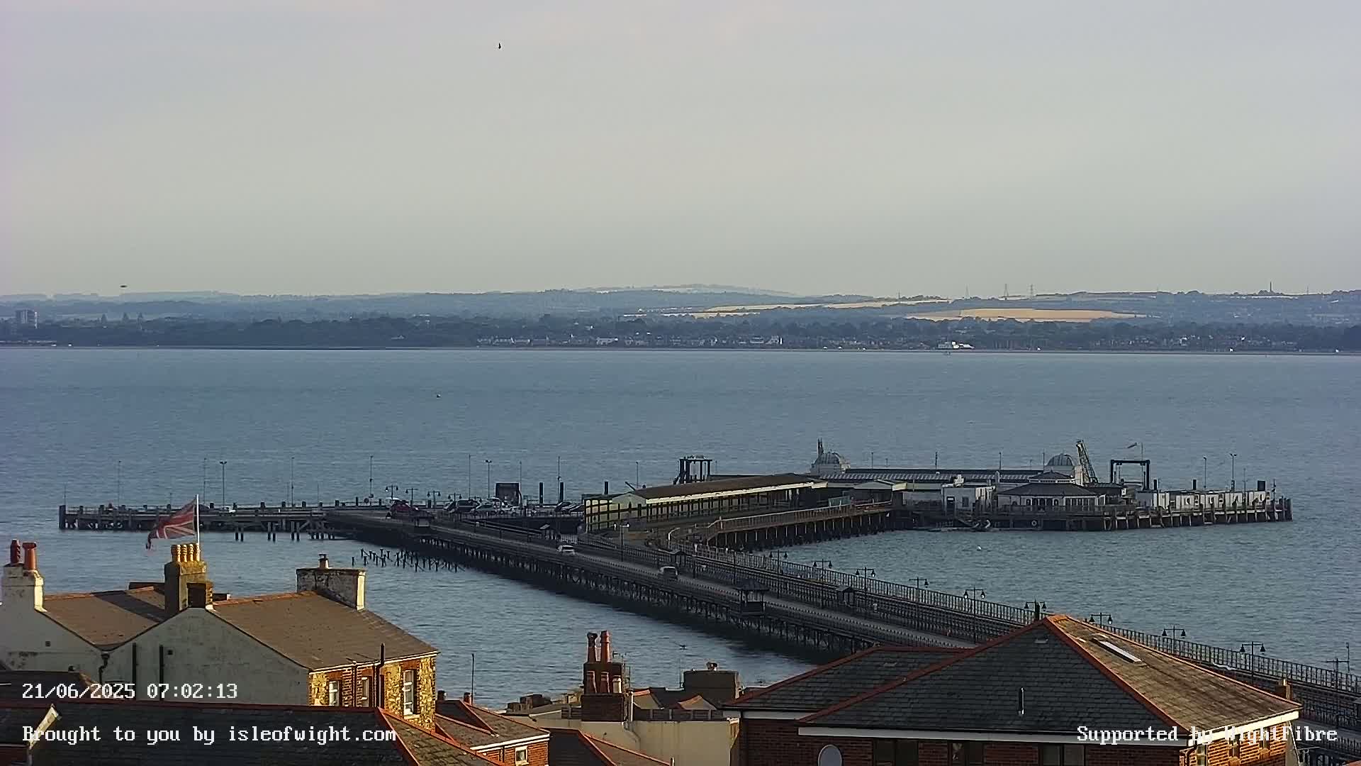 Ryde Pier & Island Line Railway Skyline Live Cam -Isle Of Wight, South East, England, United Kingdom 